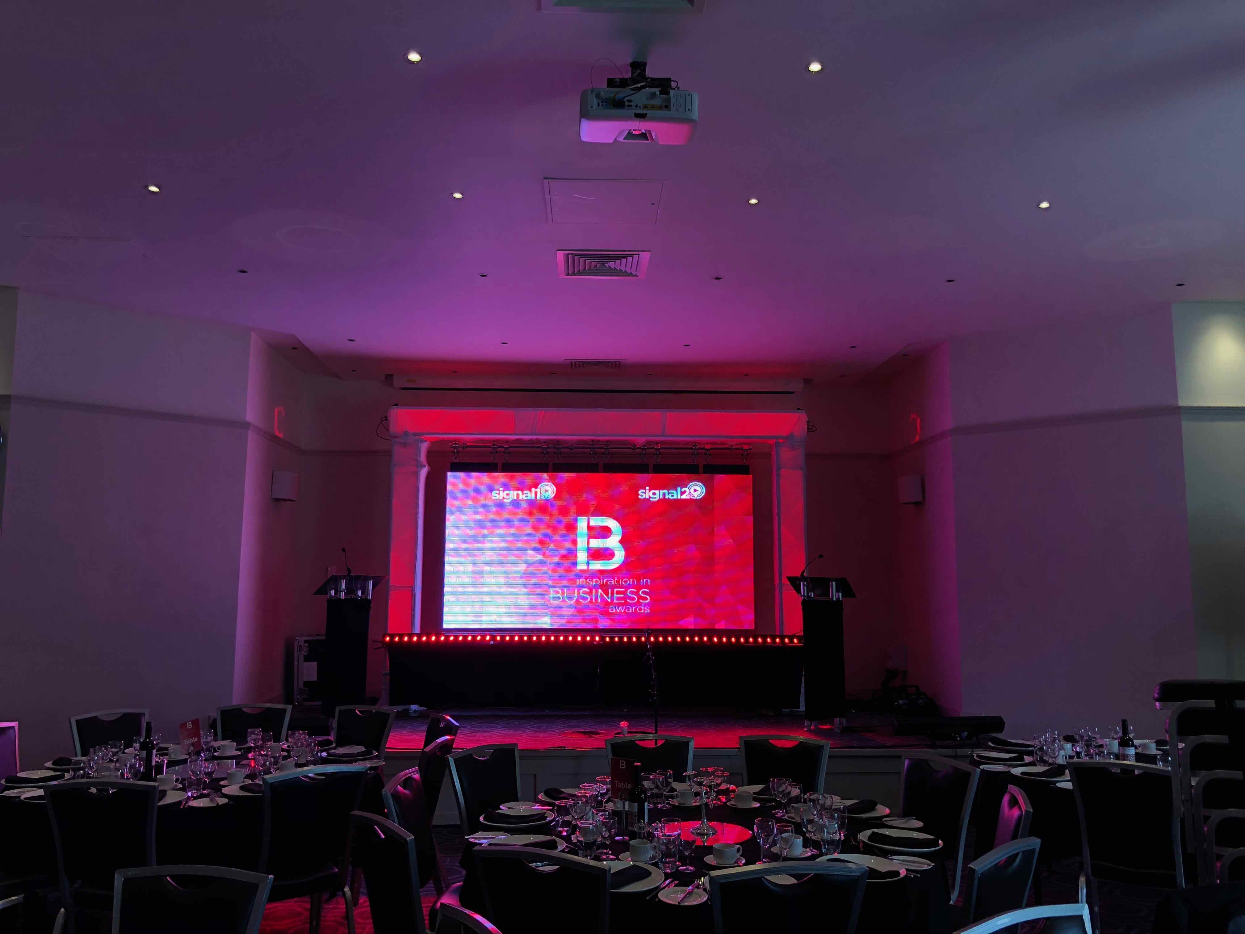 LED video panel hire from Stage Men. LED wall rental