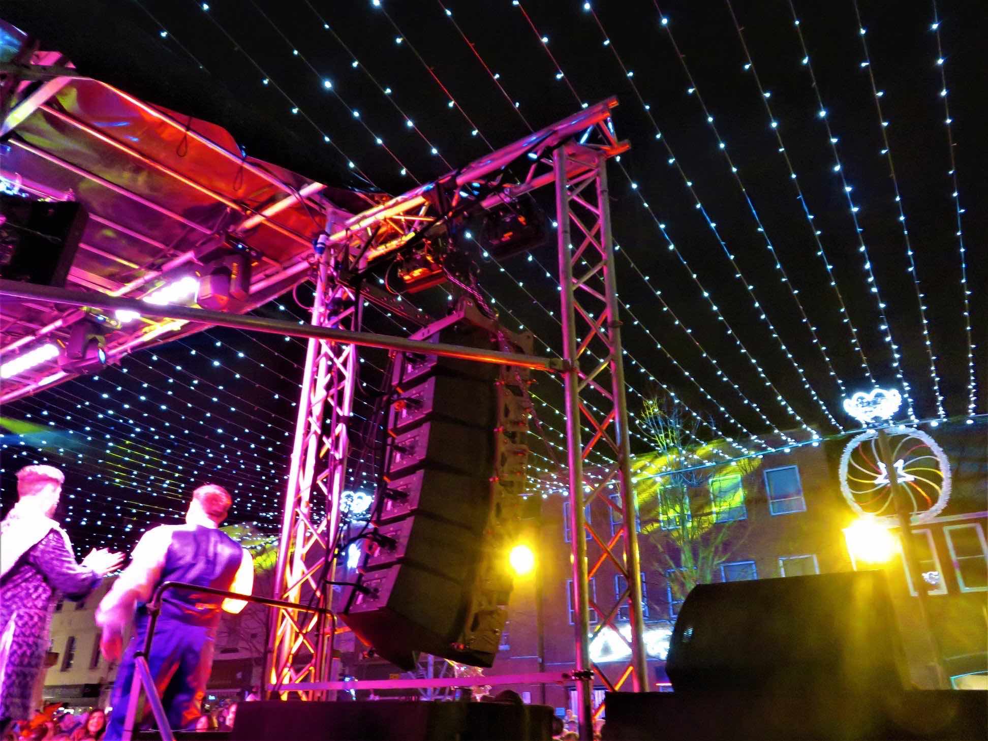 Lichfield christmas lights , stage hire , stage hire in Birmingham , Birmingham stage hire , west midlands stage hire , 