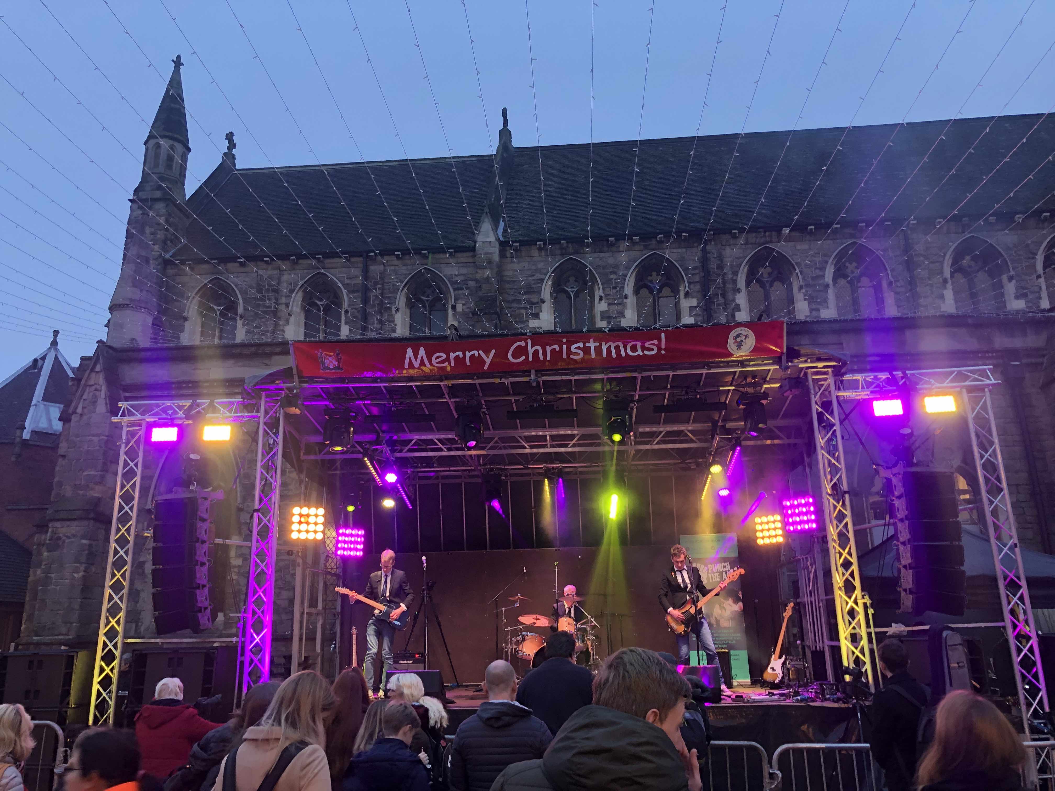 Lichfield christmas lights , stage hire , stage hire in Birmingham , Birmingham stage hire , west midlands stage hire , 