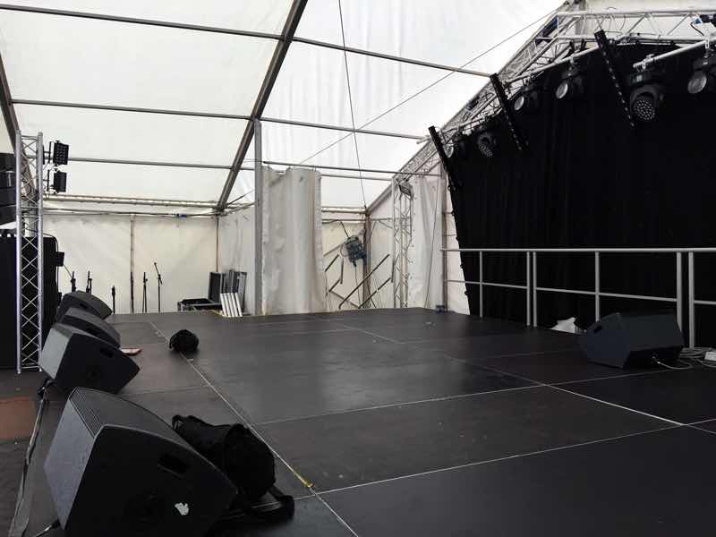 Stage deck platform riser hire from Stage Men